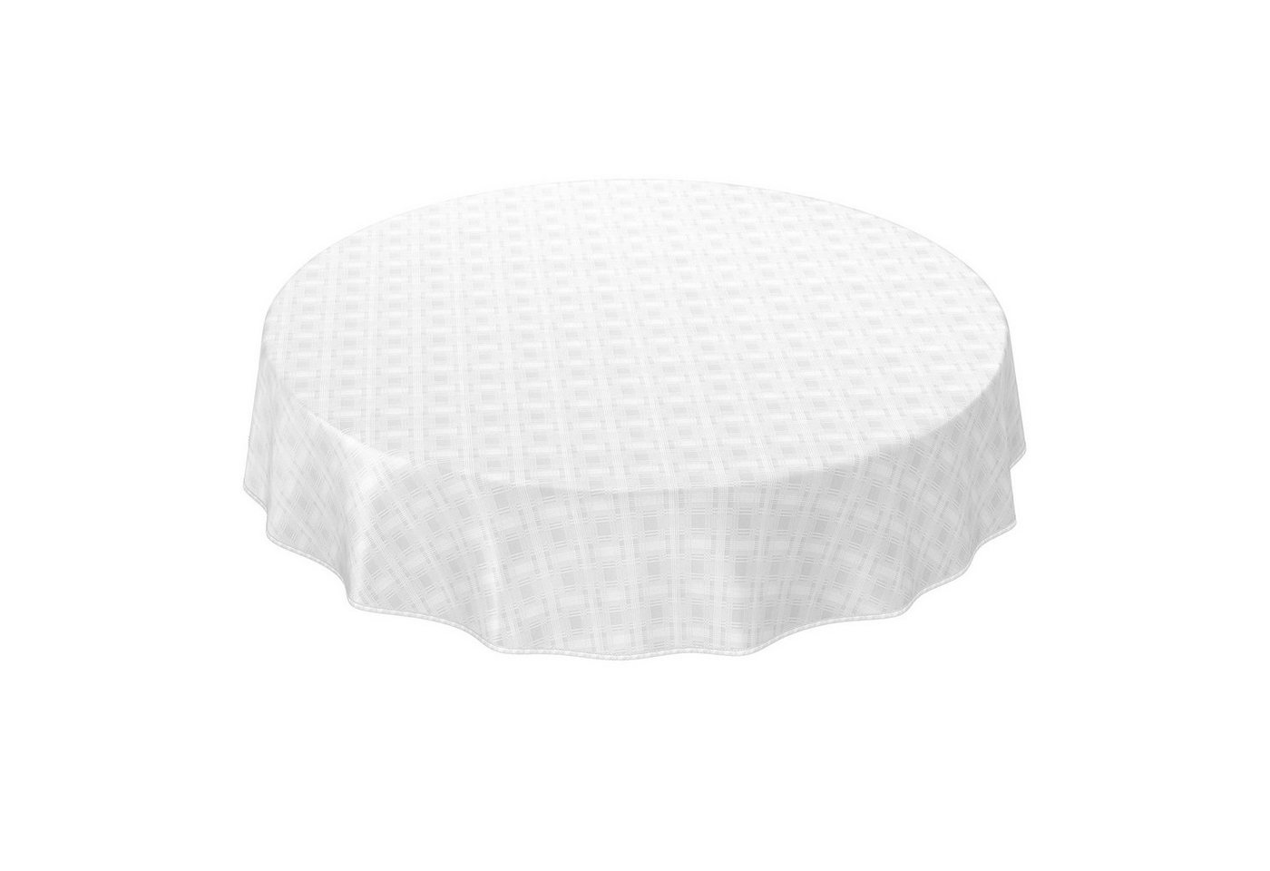 ANRO Tischdecke Tischdecke Wachstuch Gestreift Weiß Robust Wasserabweisend Breite 140, Damast Optik von ANRO