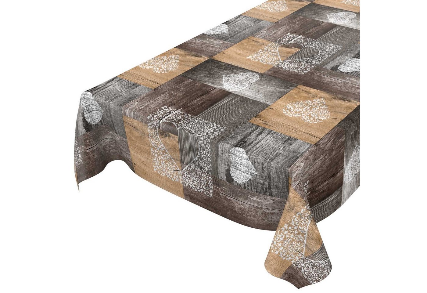 ANRO Tischdecke Tischdecke Wachstuch Holz Grau Robust Wasserabweisend Breite 140 cm, Geprägt ANRO Tischdecke Tischdecke Wachstuch Holz Grau Robust Wasserabweisend Breite 140 cm, Geprägt von ANRO