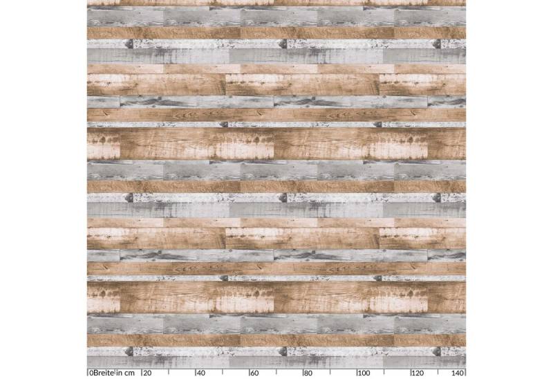 ANRO Tischdecke Tischdecke Wachstuch Holz Grau Robust Wasserabweisend Breite 140 cm, Geprägt von ANRO