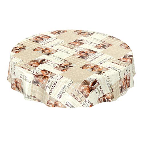 ANRO Tischdecke Wachstischdecke Wachstuch Wachstuchtischdecke Kaffee Coffee Espresso Rund 140cm eingefasst ANRO Tischdecke Wachstischdecke Wachstuch Wachstuchtischdecke Kaffee Coffee Espresso Rund 140cm eingefasst von ANRO
