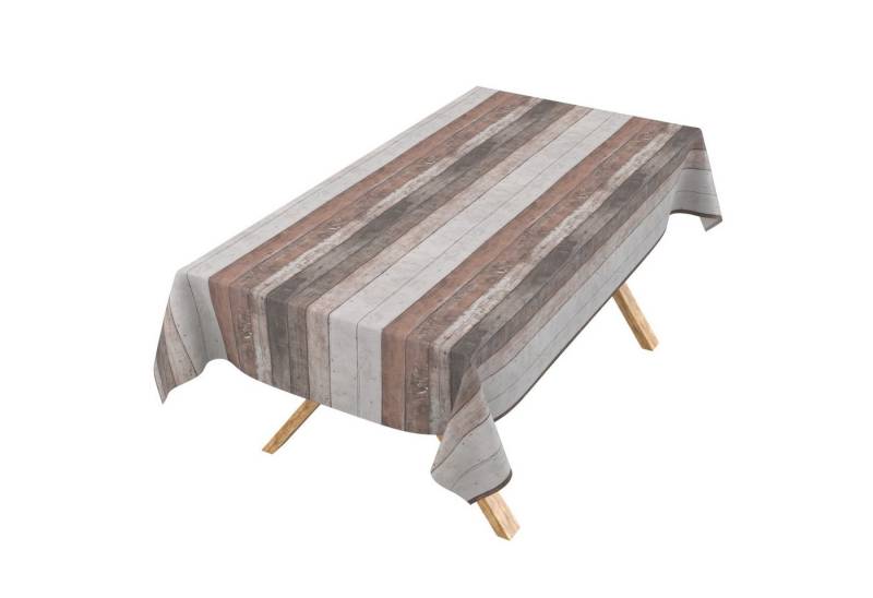 ANRO Tischdecke Wachstuch 3.0 abwaschbar Rustikal Holz Tischwäsche (Einzelstück 1-tlg), wasserabweisend PU-Beschichtet Vintage Natur 100x140cm von ANRO