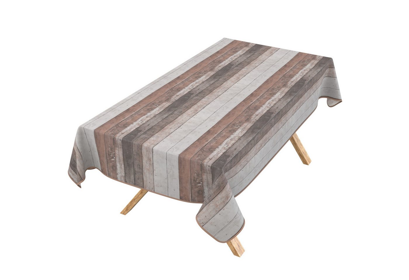 ANRO Tischdecke Wachstuch 3.0 abwaschbar Rustikal Holz Tischwäsche (Einzelstück 1-tlg), wasserabweisend PU-Beschichtet Vintage Natur 100x140cm von ANRO