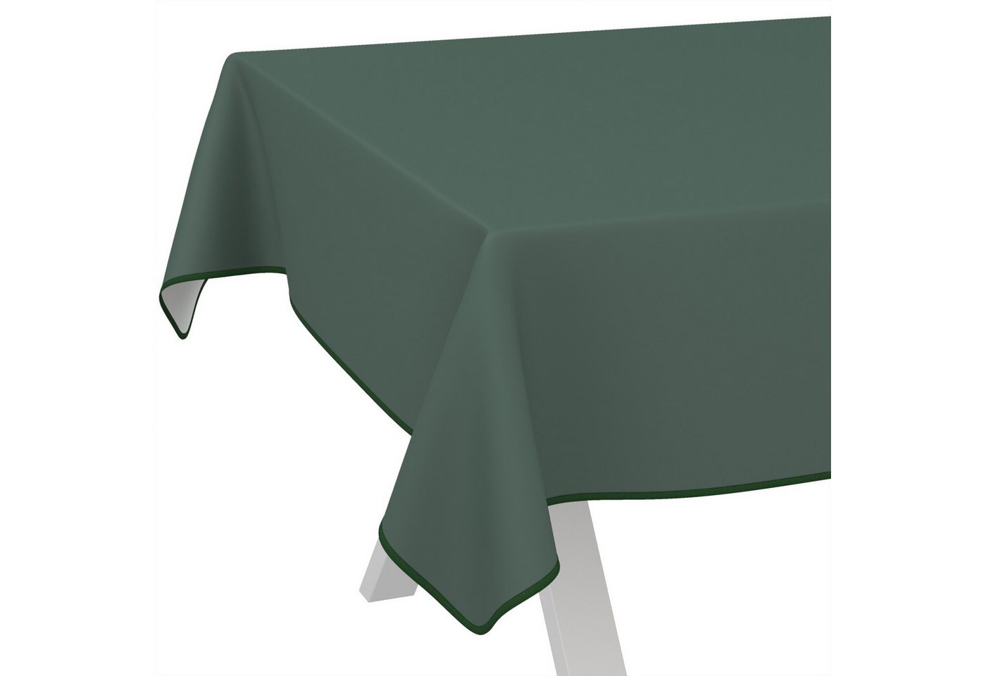 ANRO Tischdecke Wachstuch abwaschbar UNI Tischwäsche (Einzelstück 1-tlg), wasserabweisend pflegeleicht Textil-Optik Grün 100x140cm von ANRO