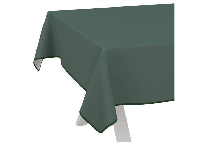ANRO Tischdecke Wachstuch abwaschbar UNI Tischwäsche (Einzelstück 1-tlg), wasserabweisend pflegeleicht Textil-Optik Grün 100x140cm von ANRO