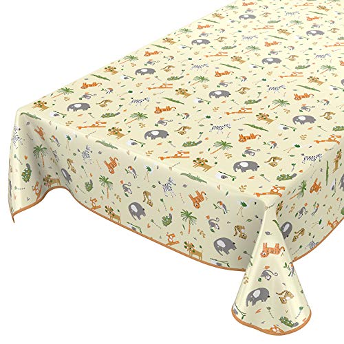 ANRO Tischdecke Wachstuch abwaschbar Wachstuchtischdecke Wachstischdecke Kinder Geburtstag Tiere Hellgrün 100x140cm mit Saum - Eingefasst ANRO Tischdecke Wachstuch abwaschbar Wachstuchtischdecke Wachstischdecke Kinder Geburtstag Tiere Hellgrün 100x140cm mit Saum - Eingefasst von ANRO