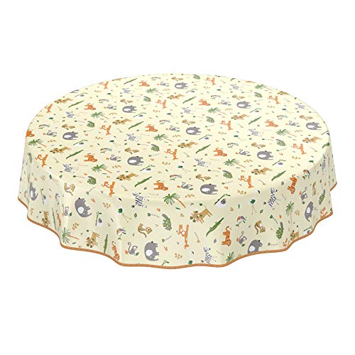 ANRO Tischdecke Wachstuch abwaschbar Wachstuchtischdecke Wachstischdecke Kinder Geburtstag Tiere Hellgrün Rund 140cm mit Saum - Eingefasst ANRO Tischdecke Wachstuch abwaschbar Wachstuchtischdecke Wachstischdecke Kinder Geburtstag Tiere Hellgrün Rund 140cm mit Saum - Eingefasst von ANRO