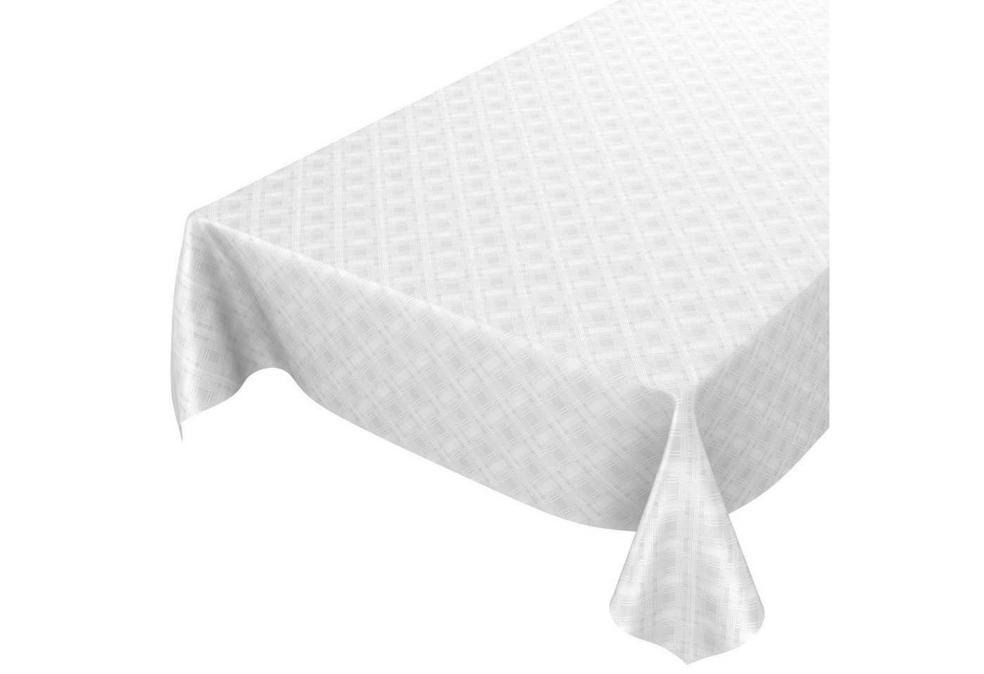 ANRO Tischdecke Wachstuchtischdecke Gartentischdecke Wachstischdecke (Einzelstück 1-tlg), Damast 140x100cm wasserabweisend von ANRO