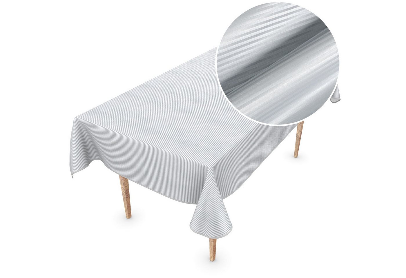 ANRO Tischdecke Wachstuchtischdecke Premium Gartentischdecke (Einzelstück 1-tlg), Geprägt Damast 155x110cm wasserabweisend von ANRO