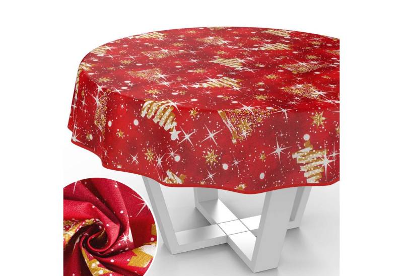 ANRO Tischdecke abwaschbar mit Motiv schmutzabweisend Stoff-Wachstuch 2.0 (Einzelstück 1-tlg), auch als Gartentischdecke - mit Schutzschicht von ANRO