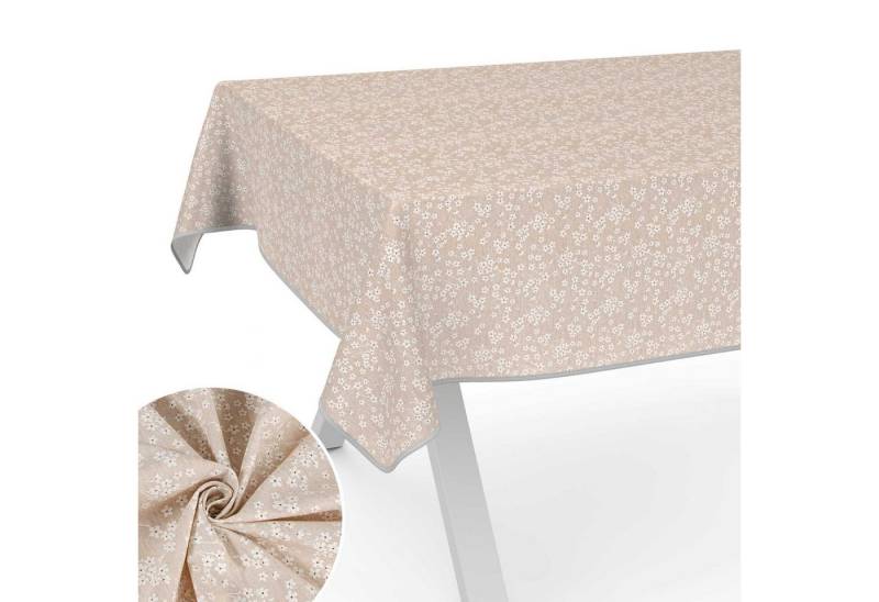 ANRO Tischdecke aus Stoff mit Blumen Pflanzen wasserabweisend Tischtuch Tischwäsche (Einzelstück 1-tlg), mit Acryl Beschichtung ANRO Tischdecke aus Stoff mit Blumen Pflanzen wasserabweisend Tischtuch Tischwäsche (Einzelstück 1-tlg), mit Acryl Beschichtung von ANRO