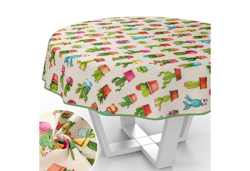 ANRO Tischdecke mit Blumen Botanik aus Stoff Tischwäsche mit Beschichtung Tischtuch (Einzelstück 1-tlg), auch als Gartentischdecke - mit Schutzschicht ANRO Tischdecke mit Blumen Botanik aus Stoff Tischwäsche mit Beschichtung Tischtuch (Einzelstück 1-tlg), auch als Gartentischdecke - mit Schutzschicht von ANRO