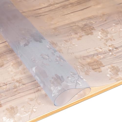 ANRO Tischfolie Tischschutzfolie mit Struktur für Hochglanz und Glastische Tischdecke Folie für Tisch Tischschutz 1,5mm 130x90cm von ANRO