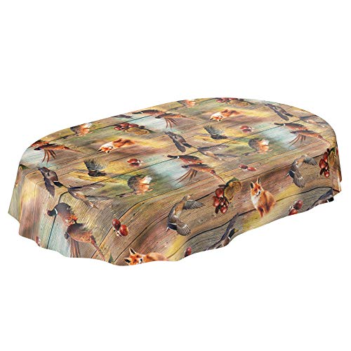 ANRO Wachstuch Tischdecke abwaschbar Wachstuchtischdecke Wachstischdecke Jagt Wild Jäger Motiv Holz Oval 180x140cm ANRO Wachstuch Tischdecke abwaschbar Wachstuchtischdecke Wachstischdecke Jagt Wild Jäger Motiv Holz Oval 180x140cm von ANRO