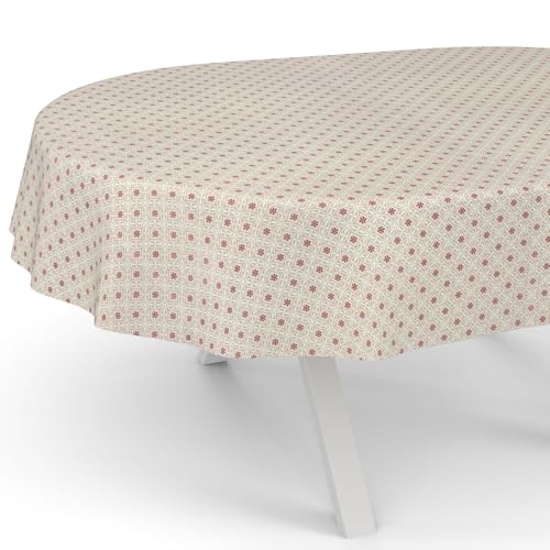 ANRO Wachstuchtischdecke Wachstischdecke Wachstuch Tischdecke abwaschbar Gartentischdecke Rund Oval Eckig Oval 240x140cm Schnittkante Italia Rot von ANRO