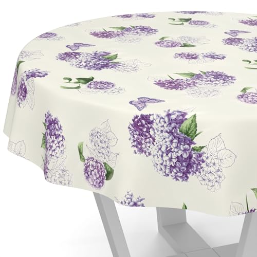 ANRO Wachstuchtischdecke Wachstischdecke Wachstuch Tischdecke abwaschbar Gartentischdecke Rund Oval Eckig Rund 140cm Schnittkante Flieder Blumen ANRO Wachstuchtischdecke Wachstischdecke Wachstuch Tischdecke abwaschbar Gartentischdecke Rund Oval Eckig Rund 140cm Schnittkante Flieder Blumen von ANRO