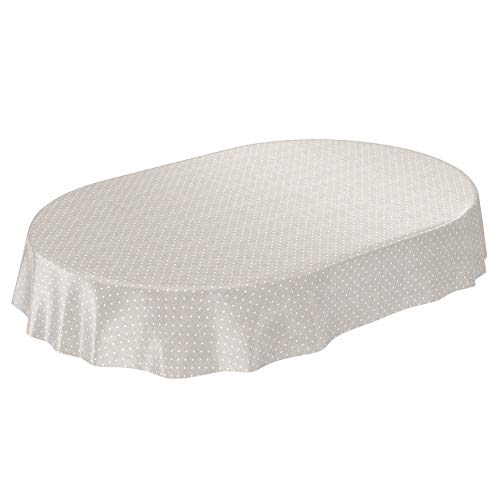 ANRO Wachstuchtischdecke Wachstuch Wachstischdecke Tischdecke Punkte Dots Gepunktet Uni Einfarbig Beige Oval 240x140cm ANRO Wachstuchtischdecke Wachstuch Wachstischdecke Tischdecke Punkte Dots Gepunktet Uni Einfarbig Beige Oval 240x140cm von ANRO