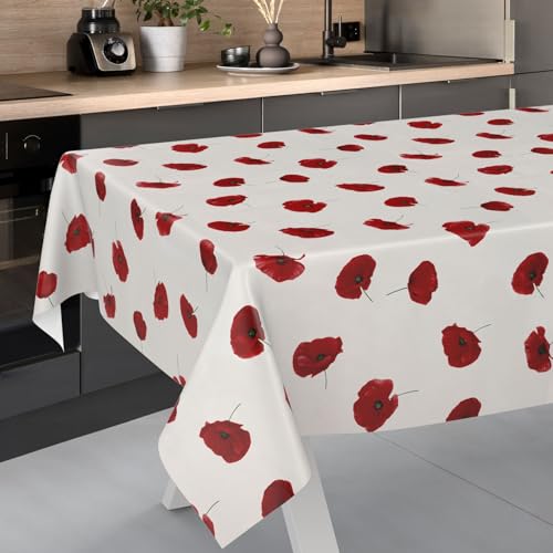 ANRO Wachstuchtischdecke rechteckig – pflegeleicht & abwaschbar – robuste Gartentischdecke für Esszimmer & Terrasse – modernes Wachstuch ohne Randverstärkung 100 x 140 cm von ANRO