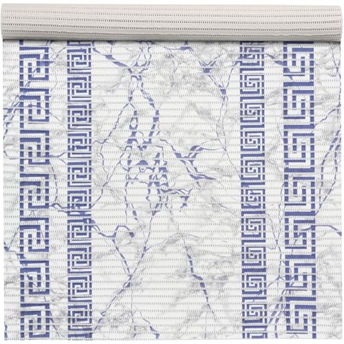 ANRO Weichschaummatte Badematte Bad Dusche WC Vorleger Teppich Antirutsch Badläufer Griechischer Marmor Blau 300x65cm von ANRO