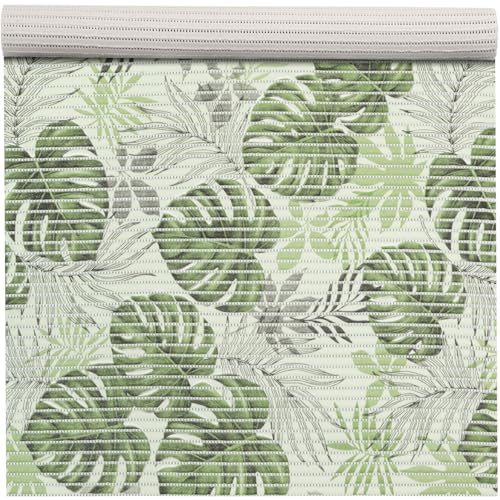 ANRO Weichschaummatte Badematte Bad Dusche WC Vorleger Teppich Antirutsch Badläufer Palme Grün 200x65cm von ANRO