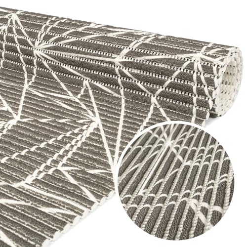 ANRO Weichschaummatte Badematte Bad Dusche WC Vorleger Teppich Antirutsch Badläufer Prisma Schwarz 100x130cm von ANRO