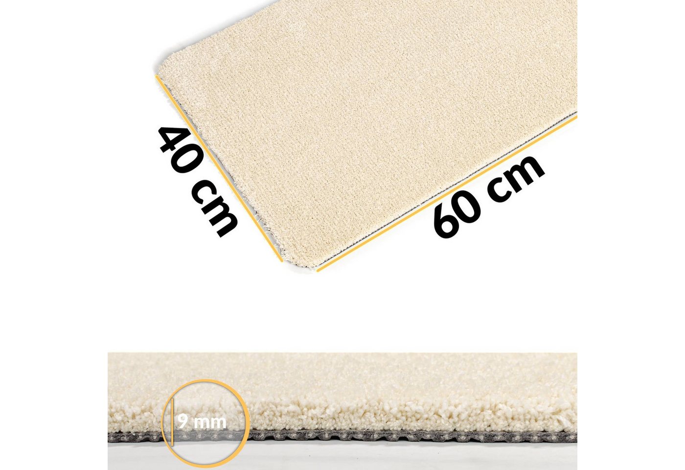 Badematte SWEET Teppichmatte Badvorleger Fußmatte ANRO, Höhe 9 mm, strapazierfähig, schmutzabweisend, wasserundurchlässig, rutschfest, pflegeleicht, PES, Rechteckig, Textil von ANRO