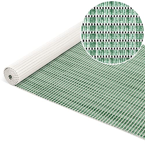 ANRO Badematte Weichschaummatte Bad- und Duschvorleger Antirutsch Badläufer Falscher Uni Grün 400x65cm von ANRO