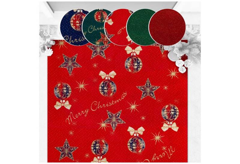 ANRO Fußmatte Küchenläufer Fußmatte Teppichvorleger Flurläufer Textil Weihnachten, Rechteckig, Höhe: 3 mm, Textil von ANRO