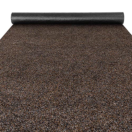ANRO Fußmatte Schmutzfangmatte Teppich Läufer Sauberlaufmatte Indoor Outdoor Flur Eingang Poet Braun 100x240cm von ANRO