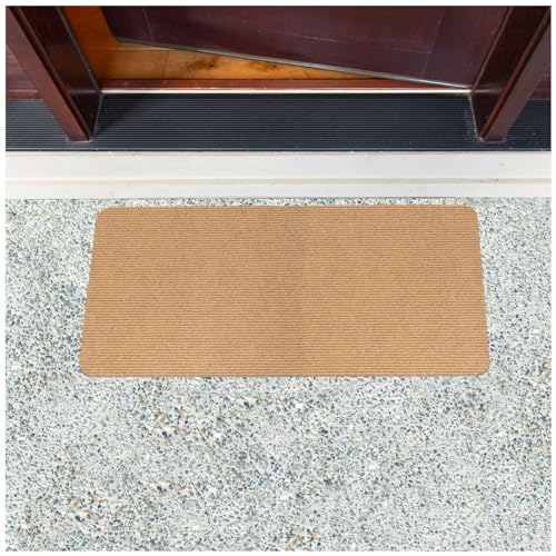 Fußmatte Schmutzfangmatte Türmatte Outdoor Fußabstreifer Türvorleger rutschfest Fussmatte Sauberlaufmatte Eingangsmatte Innen Außen Jumbo Beige 40x80cm von ANRO