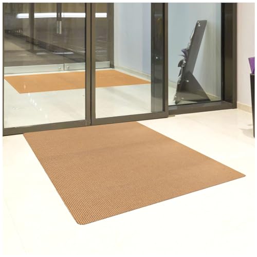 Fußmatte Schmutzfangmatte Türmatte Outdoor Fußabstreifer Türvorleger rutschfest Fussmatte Sauberlaufmatte Eingangsmatte Innen Außen Jumbo Beige 90x150cm von ANRO