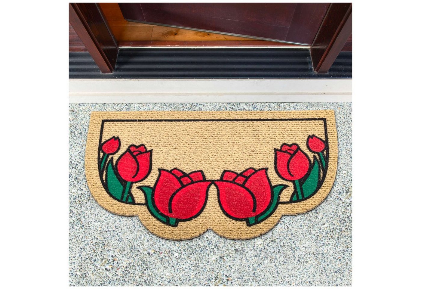Fußmatte Türvorleger Schmurzfangmatte, ANRO, Rechteck, Höhe: 13 mm, 3D-Effekt Größe 40x70cm von ANRO