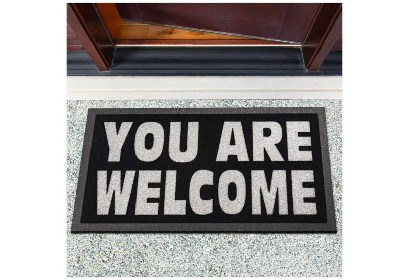 ANRO Fußmatte Rutschfeste Gummibasis Türmatte Schmurzfangmatte, Rechteck, Höhe: 7 mm, 3D-Effekt Größe 40x68cm von ANRO