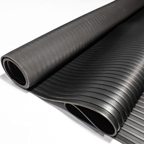 ANRO Breitriefen-Gummimatte Breitriefenmatte Schutzmatte Bodenmatte Breitriefen Gummiläufer 100cm Breit 3mm stark Schwarz 260 x 100cm ANRO Breitriefen-Gummimatte Breitriefenmatte Schutzmatte Bodenmatte Breitriefen Gummiläufer 100cm Breit 3mm stark Schwarz 260 x 100cm von ANRO