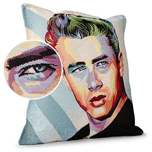 ANRO Kissenbezug Dekokissen Kissen Sofakissen Kissenbezüge Kissenhülle Gobelin Motiv James Dean 45x45cm ohne Füllung von ANRO