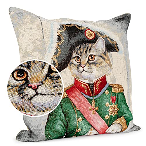 ANRO Kissenbezug Dekokissen Kissen Sofakissen Kissenbezüge Kissenhülle Gobelin Napoleon 45x45cm ohne Füllung von ANRO