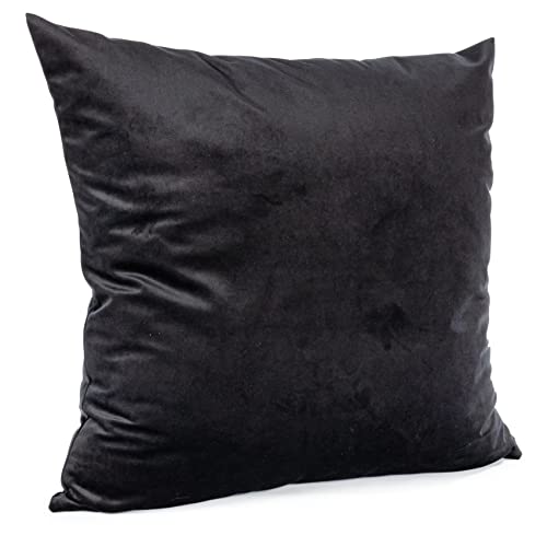ANRO Kissenbezug Kissenhülle Kissen Deko-Kissen Sofa Kissen Couch Kissen Samt Schwarz 50x50cm mit Füllung ANRO Kissenbezug Kissenhülle Kissen Deko-Kissen Sofa Kissen Couch Kissen Samt Schwarz 50x50cm mit Füllung von ANRO