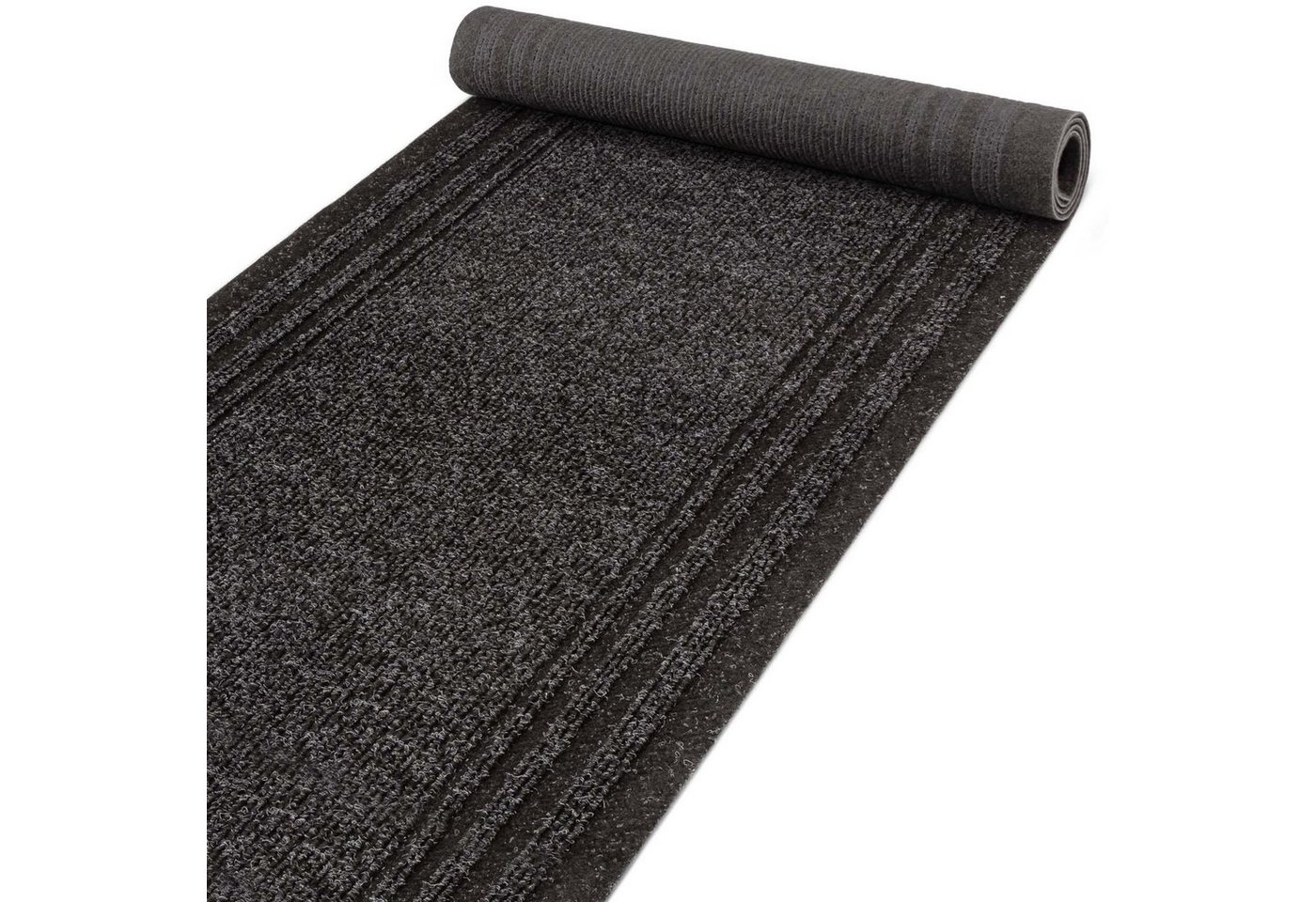 ANRO Küchenläufer Teppich Flurläufer Läufer Textil PASSAT Gestreift Creme Robust Wassera, Rechteckig, Höhe: 5 mm, Textil von ANRO