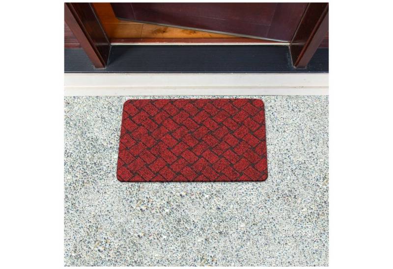 ANRO Läufer Flurläufer Fußmatte Textil Vorleger Läufer Melbourne Pflasterstein, Rechteckig, Höhe: 6 mm, Textil ANRO Läufer Flurläufer Fußmatte Textil Vorleger Läufer Melbourne Pflasterstein, Rechteckig, Höhe: 6 mm, Textil von ANRO
