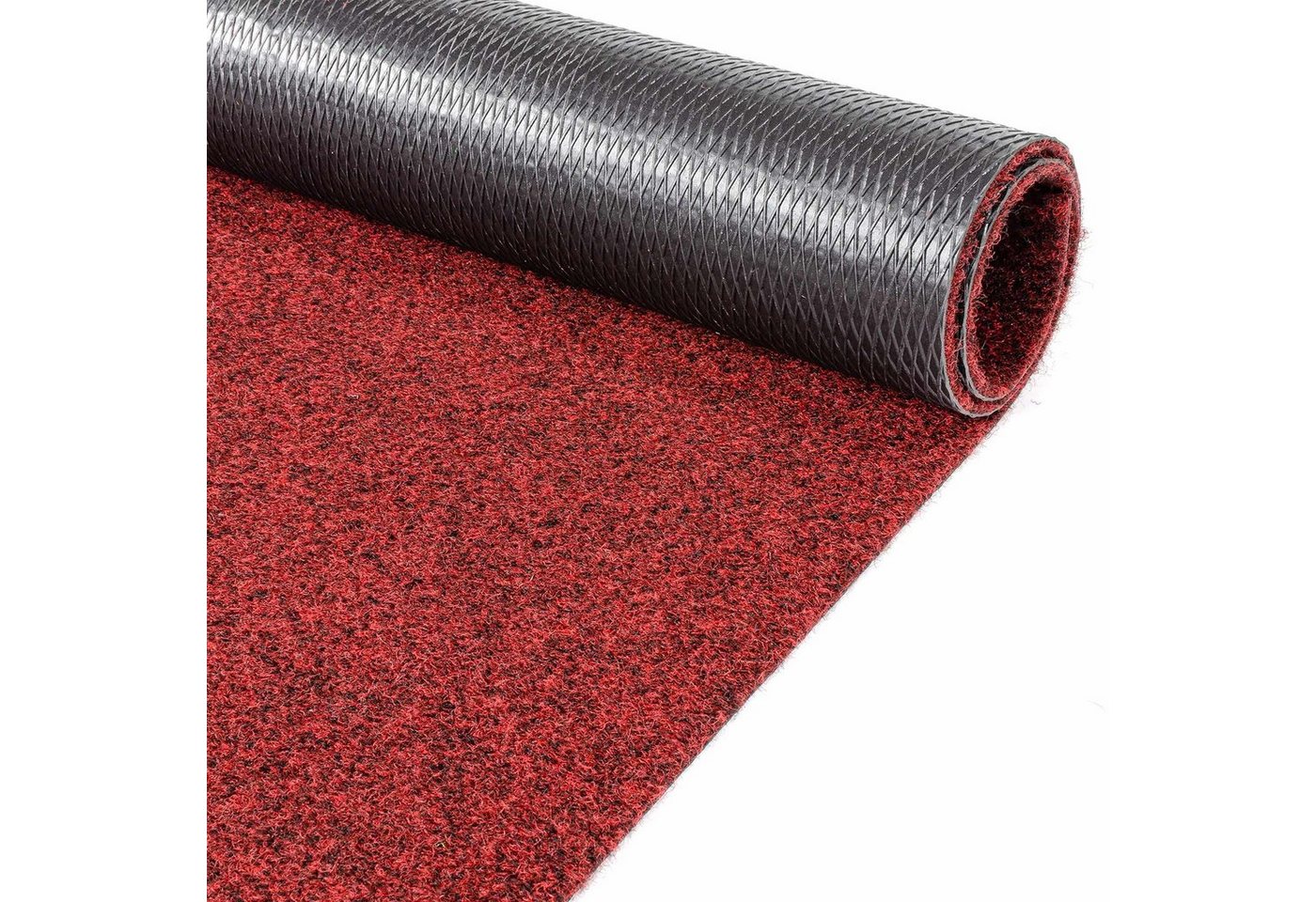 ANRO Läufer Läufer Teppichläufer Flurläufer Vorleger Teppich POET Kräusel Rot, Rechteckig, Höhe: 5 mm, Textil von ANRO