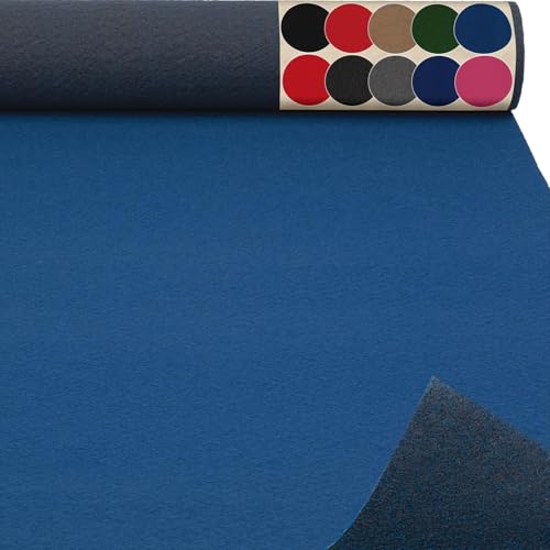 Messeteppich Event Teppich Teppich Läufer Meterware Hochzeitsteppich Empfangsteppich VIP Alex Läufer Flur 1000 x 140 cm Blau von ANRO