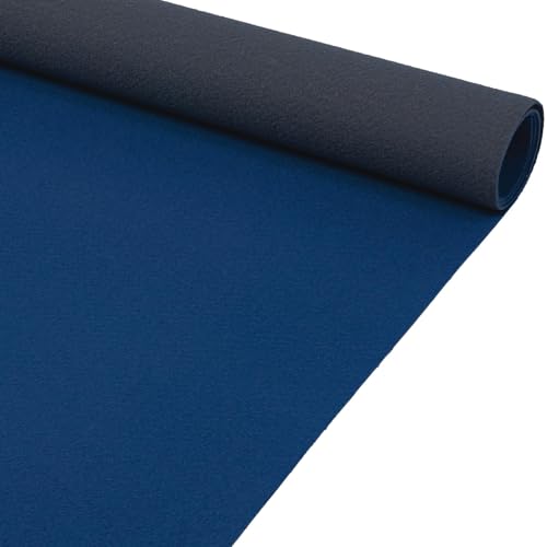 Messeteppich Event Teppich Teppich Läufer Meterware Hochzeitsteppich Empfangsteppich VIP Alex Läufer Flur 2500 x 100 cm Blau von ANRO