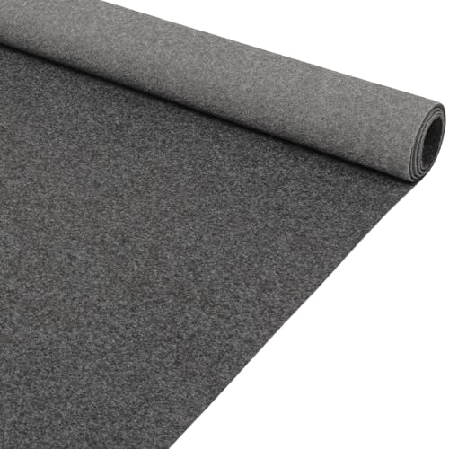 Messeteppich Event Teppich Teppich Läufer Meterware Hochzeitsteppich Empfangsteppich VIP Alex Läufer Flur 2500 x 100 cm Grau von ANRO