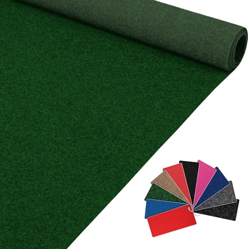 Messeteppich Event Teppich Teppich Läufer Meterware Hochzeitsteppich Empfangsteppich VIP Alex Läufer Flur 2500 x 100 cm Grün von ANRO