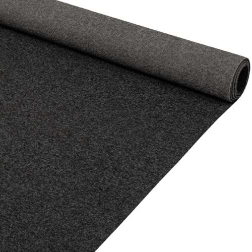 Messeteppich Event Teppich Teppich Läufer Meterware Hochzeitsteppich Empfangsteppich VIP Alex Läufer Flur 450 x 60 cm Anthrazit von ANRO