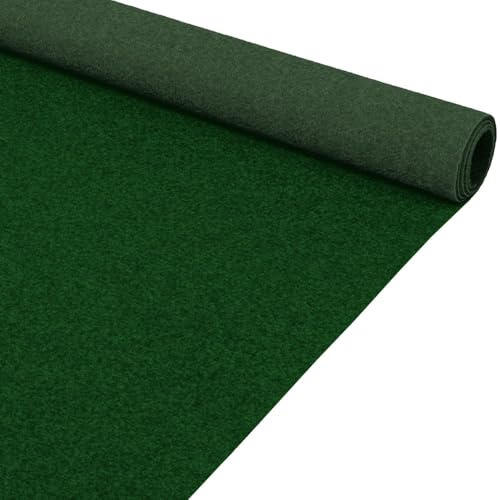 Messeteppich Event Teppich Teppich Läufer Meterware Hochzeitsteppich Empfangsteppich VIP Alex Läufer Flur 700 x 100 cm Grün von ANRO