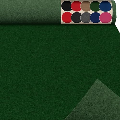 Messeteppich Event Teppich Teppich Läufer Meterware Hochzeitsteppich Empfangsteppich VIP Alex Läufer Flur 800 x 100 cm Grün von ANRO