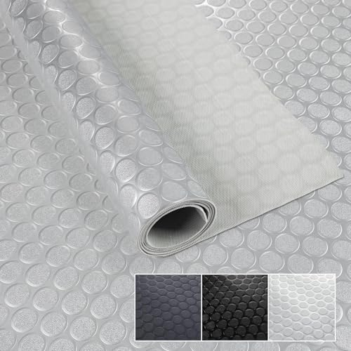 PVC Bodenbelag Meterware 1,5mm Antirutschmatte Bodenmatte geruchslos Noppenmatte Riffelblechmatte Tränenblech Karo Dionis rutschfest Noppen Silber 380x100cm PVC Bodenbelag Meterware 1,5mm Antirutschmatte Bodenmatte geruchslos Noppenmatte Riffelblechmatte Tränenblech Karo Dionis rutschfest Noppen Silber 380x100cm von ANRO
