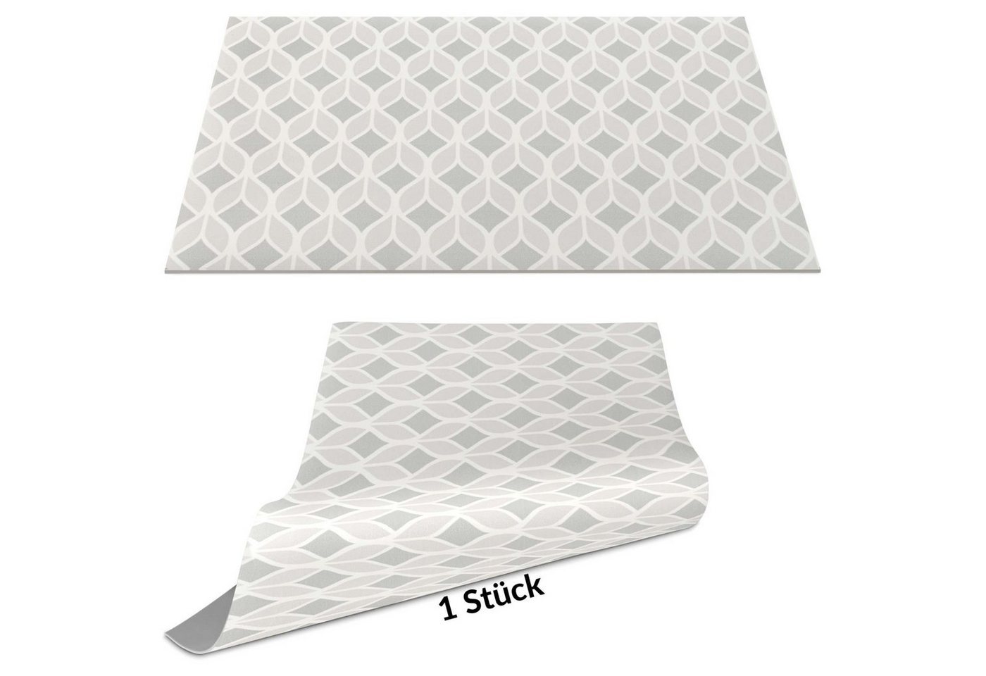 ANRO Platzset DEIN Platzdeckchen Servierdeckchen Soft Tischset Tellerunterleger, (Einzelstück, 1-St., einzelverpackt), Glatt, leichte Narbung 45x30cm Geometrie von ANRO