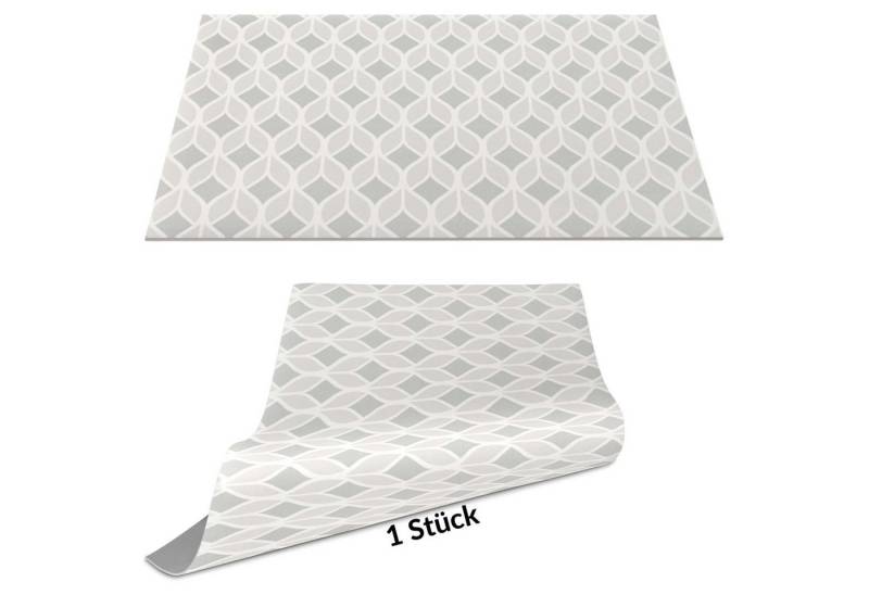 ANRO Platzset DEIN Platzdeckchen Servierdeckchen Soft Tischset Tellerunterleger, (Einzelstück, 1-St., einzelverpackt), Glatt, leichte Narbung 45x30cm Geometrie von ANRO