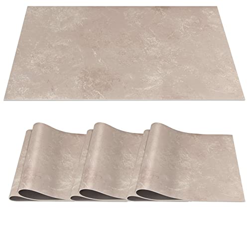 Platzset Tischset abwaschbar PVC Platzdeckchen rutschfest Tischuntersetzer Hitzebeständig Esstisch Deko für drinnen & draußen 30x45cm Beton 6-er Set von ANRO